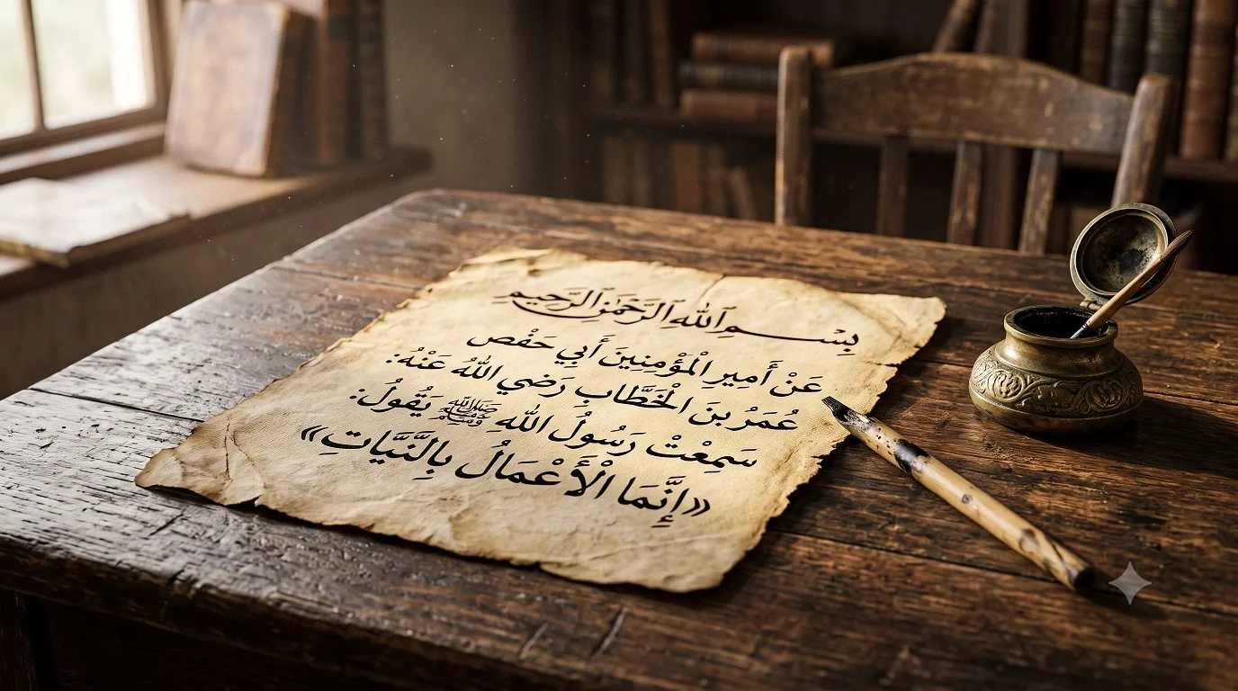 مخطوطة تاريخية قديمة تجسد البداية المبكرة لتدوين الحديث النبوي